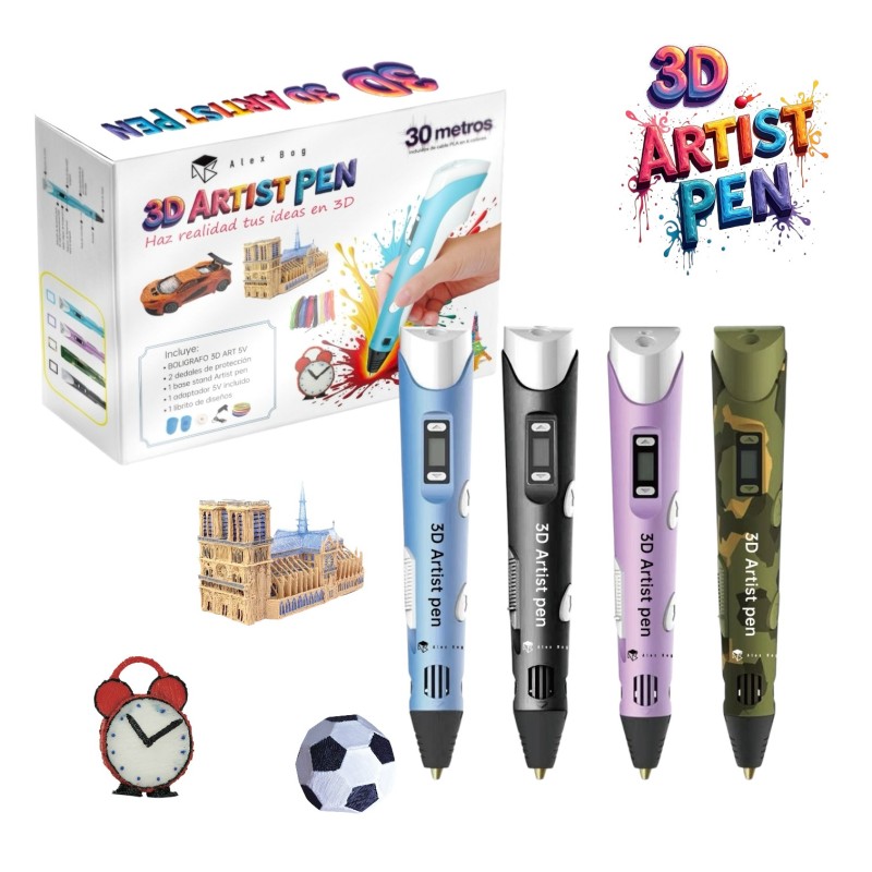 3D ARTIST PEN C/ 6 COLORES DE RECAMBIOS ,4 COLORES 3D ARTIST PEN C/ 6 COLORES DE RECAMBIOS ,4 COLORES