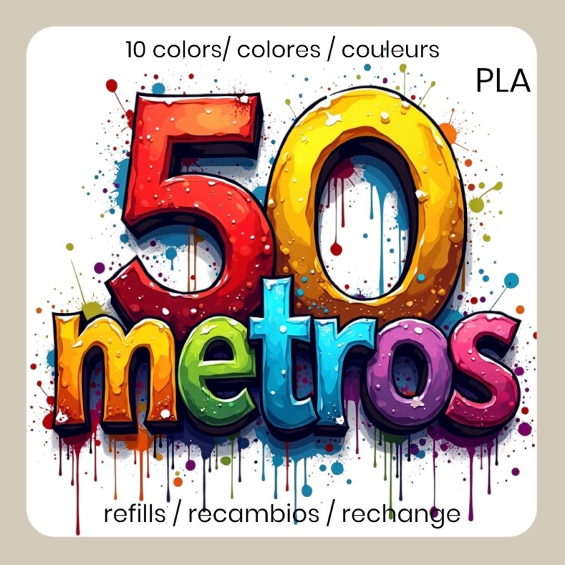 RECAMBIOS BOLI 3D 50 MTS,10 COLORES RECAMBIOS BOLI 3D 50 MTS,10 COLORES