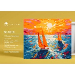 PINTAR POR NUMEROS VELEROS AL AMANECER PINTAR POR NUMEROS VELEROS AL AMANECER