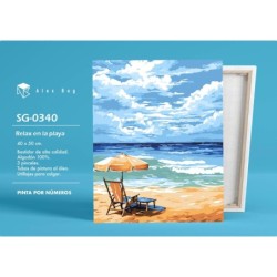 PINTAR POR NUMEROS PLAYA CON SOMBRILLA PINTAR POR NUMEROS PLAYA CON SOMBRILLA