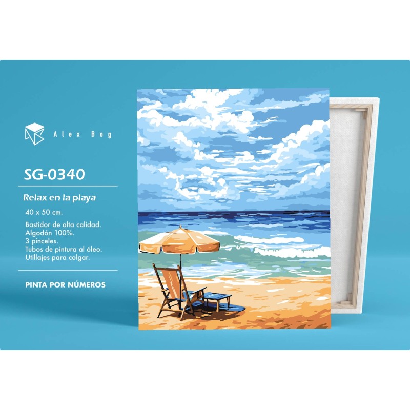PINTAR POR NUMEROS PLAYA CON SOMBRILLA PINTAR POR NUMEROS PLAYA CON SOMBRILLA