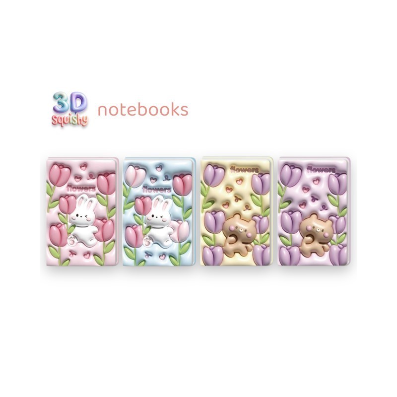 EXP.12 LIBRETAS 3D BEAR AND RABBIT,4 DISEÑOS EXP.12 LIBRETAS 3D BEAR AND RABBIT,4 DISEÑOS