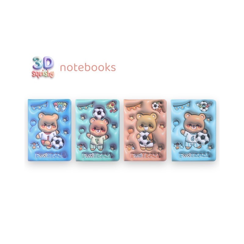 EXP.12 LIBRETAS 3D FUTBOL AND BEAR,4 DISEÑOS EXP.12 LIBRETAS 3D FUTBOL AND BEAR,4 DISEÑOS