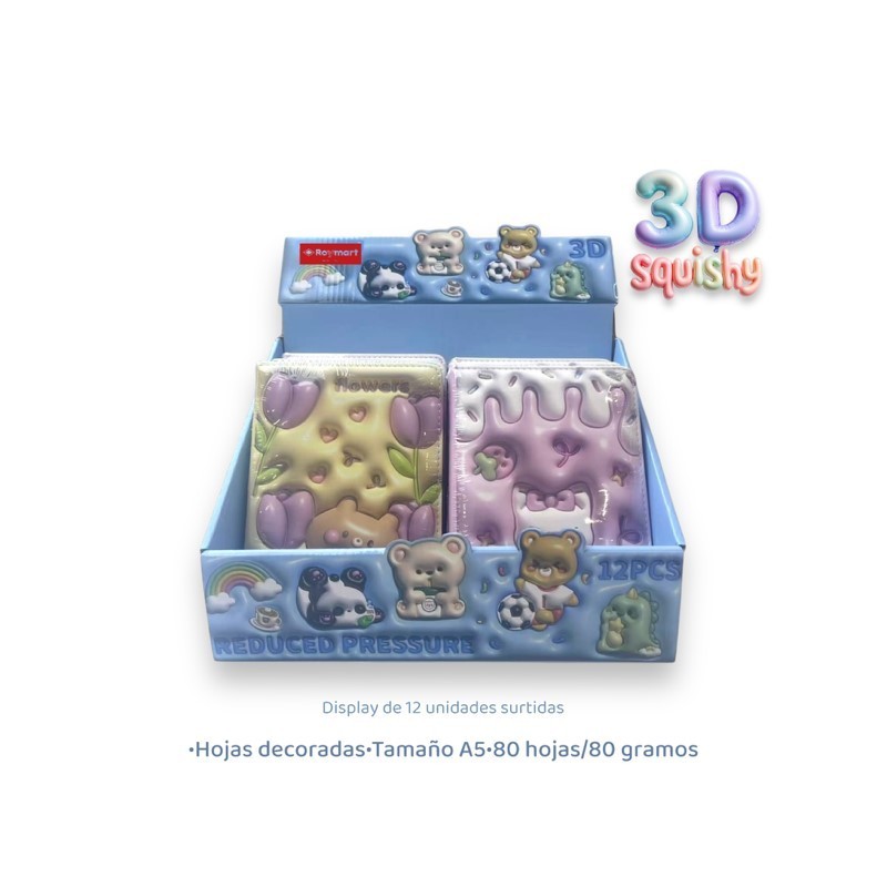 EXP.12 LIBRETAS 3D FUTBOL AND BEAR,4 DISEÑOS EXP.12 LIBRETAS 3D FUTBOL AND BEAR,4 DISEÑOS