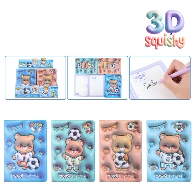EXP.12 LIBRETAS 3D FUTBOL AND BEAR,4 DISEÑOS EXP.12 LIBRETAS 3D FUTBOL AND BEAR,4 DISEÑOS