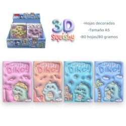 EXP.12 LIBRETAS 3D CUTEST DINO,4 DISEÑOS EXP.12 LIBRETAS 3D CUTEST DINO,4 DISEÑOS