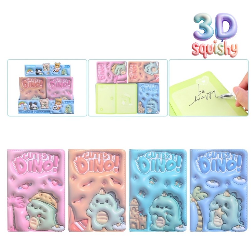 EXP.12 LIBRETAS 3D CUTEST DINO,4 DISEÑOS EXP.12 LIBRETAS 3D CUTEST DINO,4 DISEÑOS