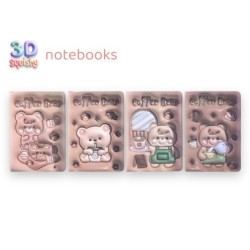 EXP.12 LIBRETAS 3D COFEE BEAR,4 DISEÑOS