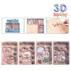 EXP.12 LIBRETAS 3D COFEE BEAR,4 DISEÑOS EXP.12 LIBRETAS 3D COFEE BEAR,4 DISEÑOS
