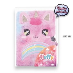 EXP.12 LIBRETAS FLUFFY C/ CANDADO 80 GRS.SURTIDOS