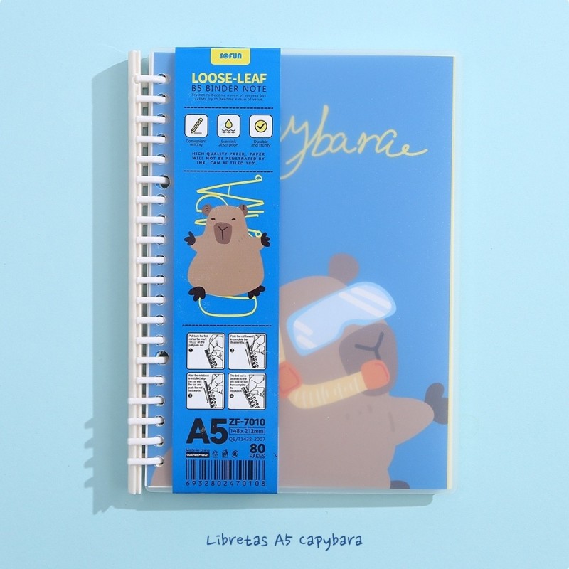 PACK 4 LIBRETAS A5 CAPYBARA TRICYCLE PACK 4 LIBRETAS A5 CAPYBARA TRICYCLE
