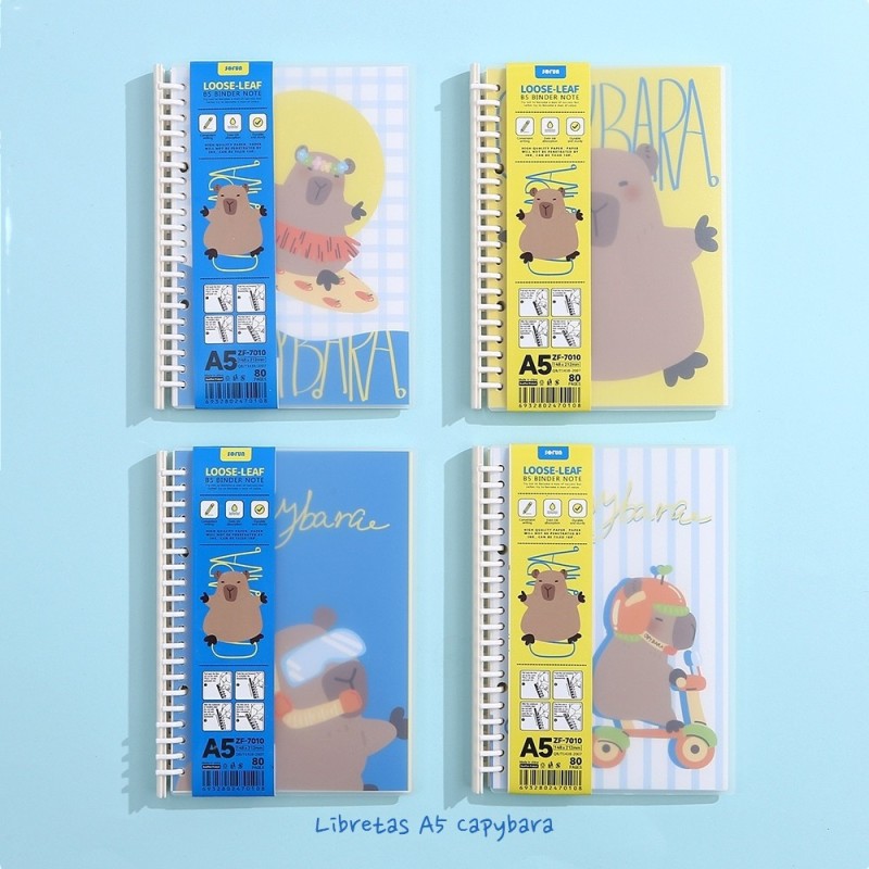 PACK 4 LIBRETAS A5 CAPYBARA TRICYCLE PACK 4 LIBRETAS A5 CAPYBARA TRICYCLE
