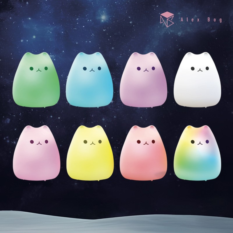 LAMPARA SILICONA CAT CAMBIO COLOR RGB LAMPARA SILICONA CAT CAMBIO COLOR RGB