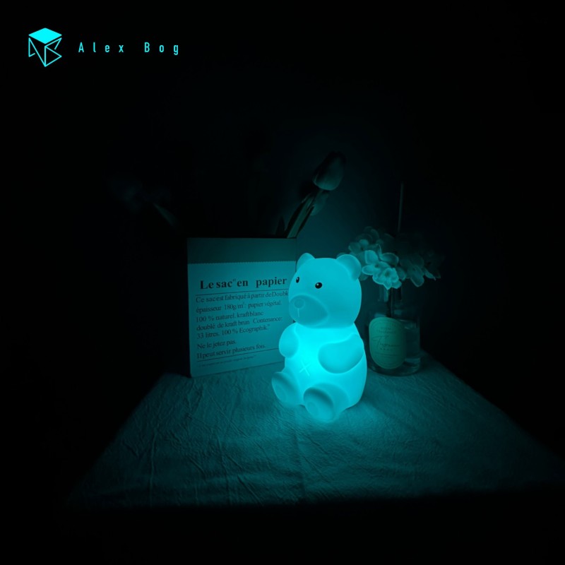 LAMPARA SILICONA BEAR CAMBIO COLOR RGB LAMPARA SILICONA BEAR CAMBIO COLOR RGB