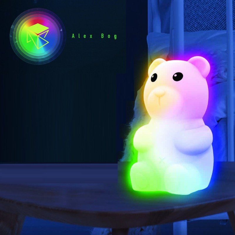 LAMPARA SILICONA BEAR CAMBIO COLOR RGB LAMPARA SILICONA BEAR CAMBIO COLOR RGB