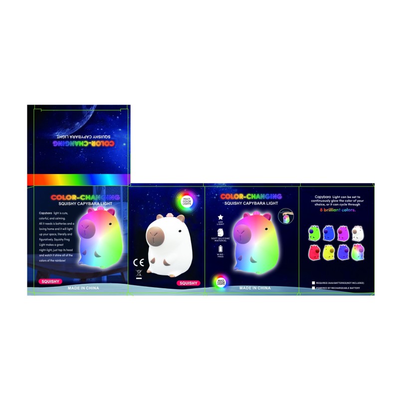 LAMPARA SILICONA CAPYBARA CAMBIO COLOR RGB LAMPARA SILICONA CAPYBARA CAMBIO COLOR RGB