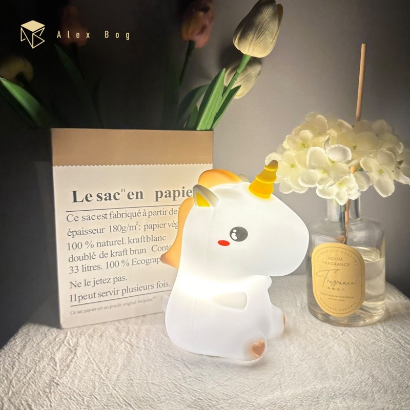 LAMPARA SILICONA UNICORN CAMBIO COLOR RGB LAMPARA SILICONA UNICORN CAMBIO COLOR RGB