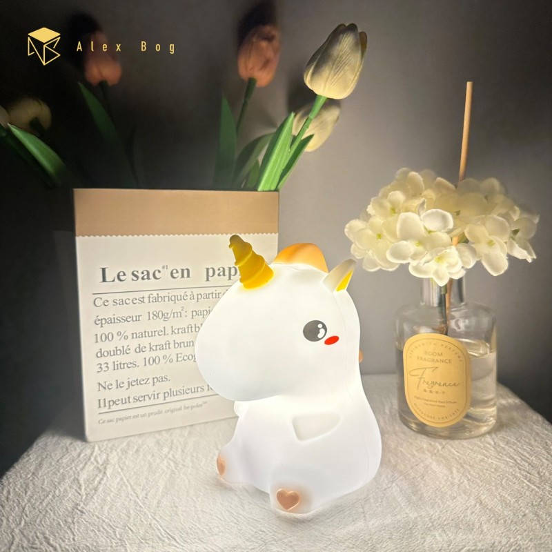 LAMPARA SILICONA UNICORN CAMBIO COLOR RGB LAMPARA SILICONA UNICORN CAMBIO COLOR RGB