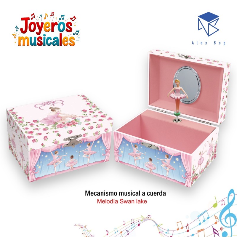 JOYERO MUSICAL PEQUEÑO BALLERINES AND ROSES JOYERO MUSICAL PEQUEÑO BALLERINES AND ROSES