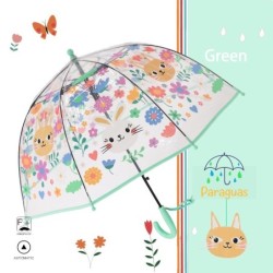 PARAGUAS INFANTIL AUTOMATICO TRANSP.,4 DISEÑOS