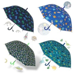 PARAGUAS INFANTIL AUTOMATICO SOLID COL.,4 DISEÑOS PARAGUAS INFANTIL AUTOMATICO SOLID COL.,4 DISEÑOS