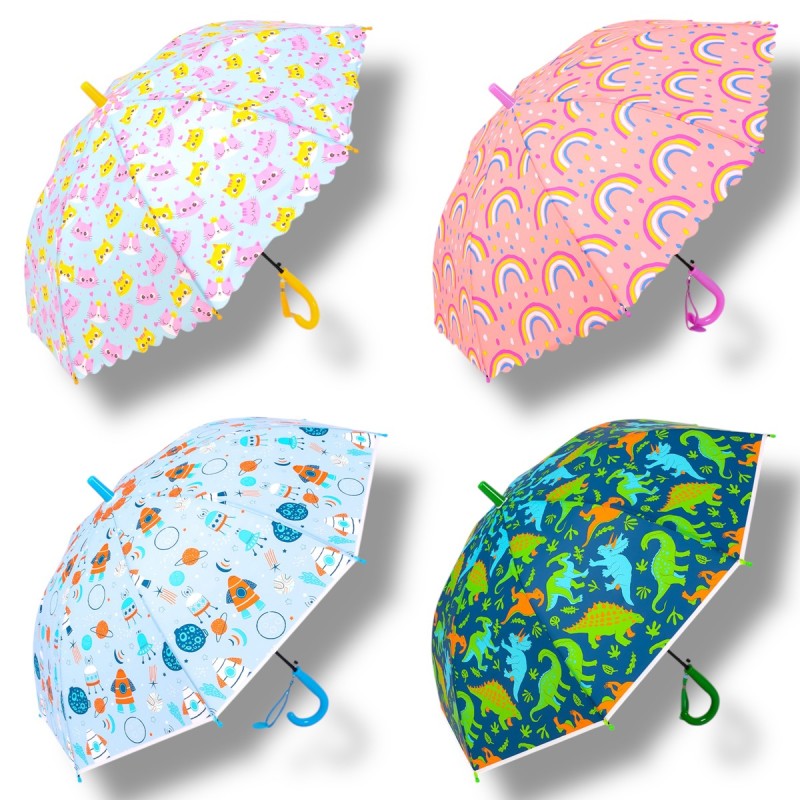 PARAGUAS INFANTIL AUTOMATICO ,4 DISEÑOS PARAGUAS INFANTIL AUTOMATICO ,4 DISEÑOS