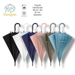 PARAGUAS AUTOMATICO 6 COLORES SOLIDOS CLASICOS PARAGUAS AUTOMATICO 6 COLORES SOLIDOS CLASICOS