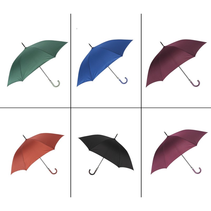 PARAGUAS ADULTO AUTOMATICO 6 COLORES SOLIDOS PARAGUAS ADULTO AUTOMATICO 6 COLORES SOLIDOS