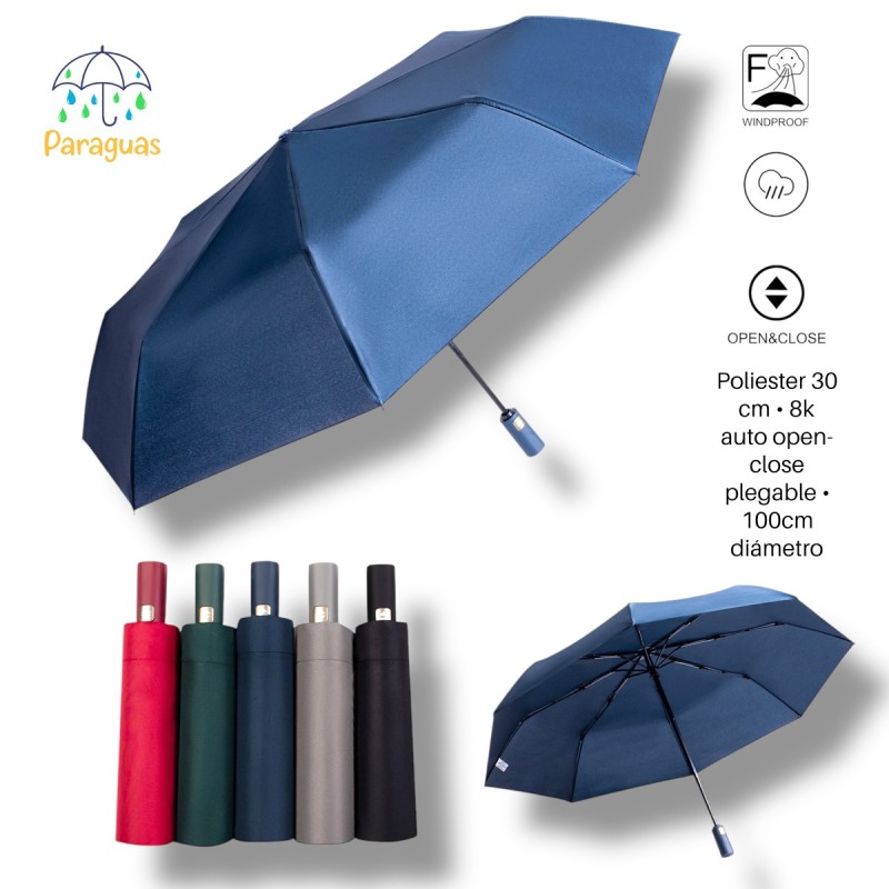 PARAGUAS AUT.PLEGABLE 6 COLORES CLASICOS PARAGUAS AUT.PLEGABLE 6 COLORES CLASICOS