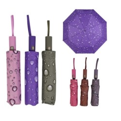 PARAGUAS AUT.PLEGABLE 6 COL.GOTAS LLUVIA PARAGUAS AUT.PLEGABLE 6 COL.GOTAS LLUVIA