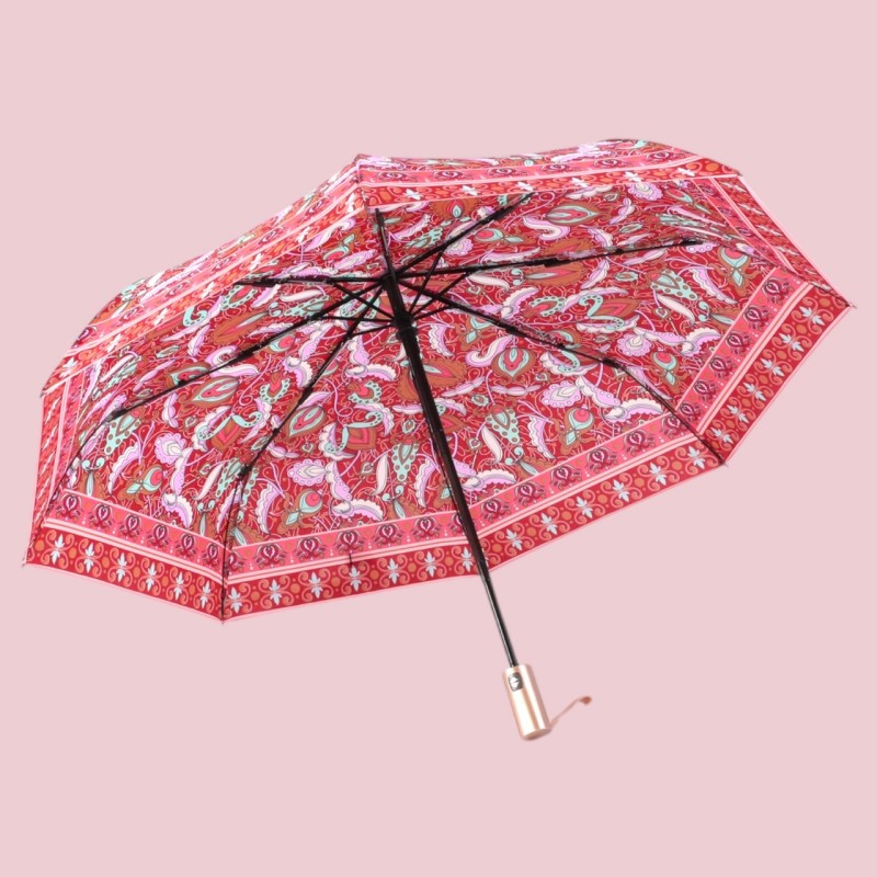 PARAGUAS AUT.PLEGABLE MANGO ORO 6 COL. ARABESCOS PARAGUAS AUT.PLEGABLE MANGO ORO 6 COL. ARABESCOS