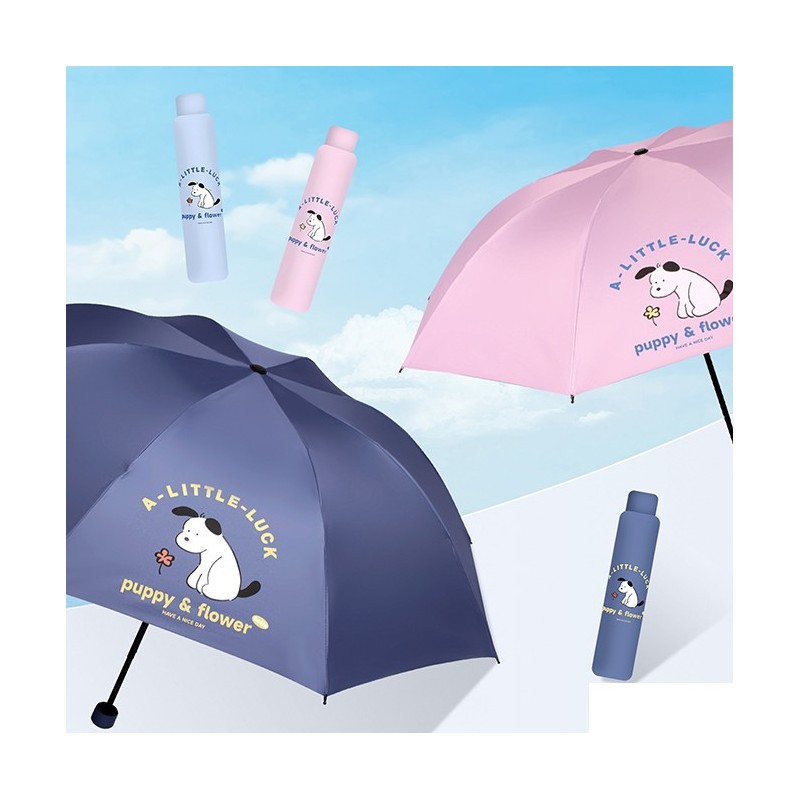 PARAGUAS AUT. PLEGABLE MANGO RUBER PUPPY 3 COL. PARAGUAS AUT. PLEGABLE MANGO RUBER PUPPY 3 COL.