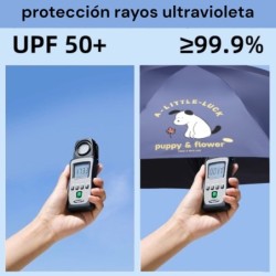 PARAGUAS AUT. PLEGABLE MANGO RUBER PUPPY 3 COL. PARAGUAS AUT. PLEGABLE MANGO RUBER PUPPY 3 COL.