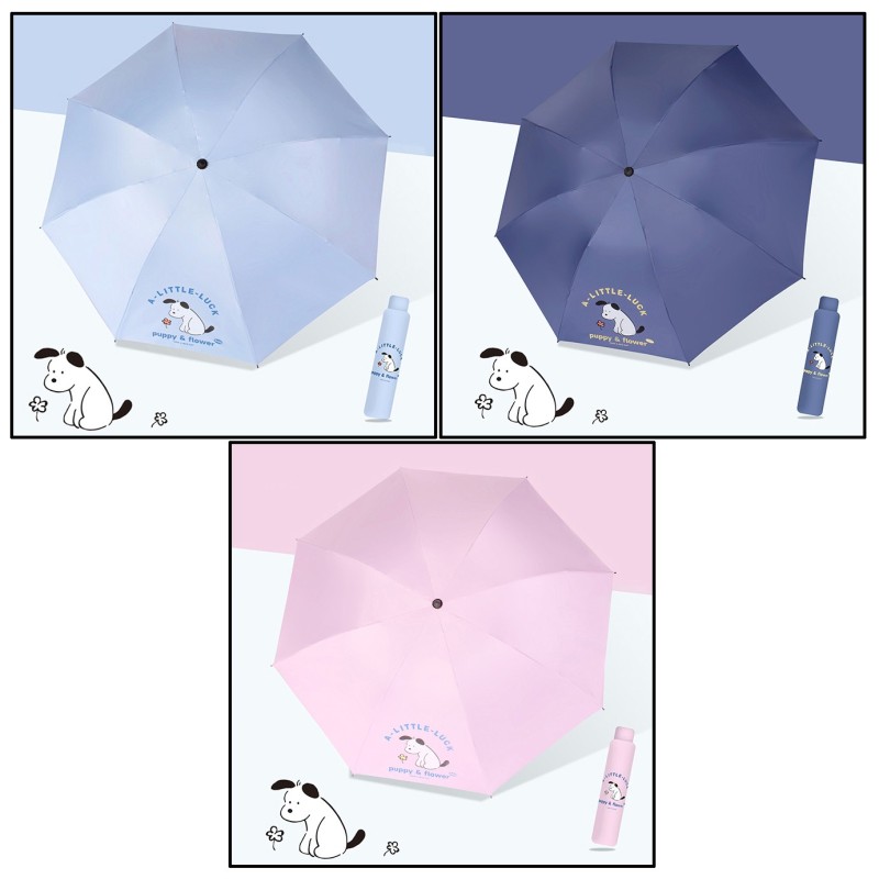 PARAGUAS AUT. PLEGABLE MANGO RUBER PUPPY 3 COL. PARAGUAS AUT. PLEGABLE MANGO RUBER PUPPY 3 COL.