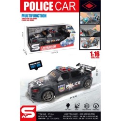 COCHE POLICIA MULTIFUNCION LUZ Y SONIDO ESC.1:16