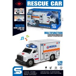 AMBULANCIA LUZ Y SONIDO ESCALA 1:20