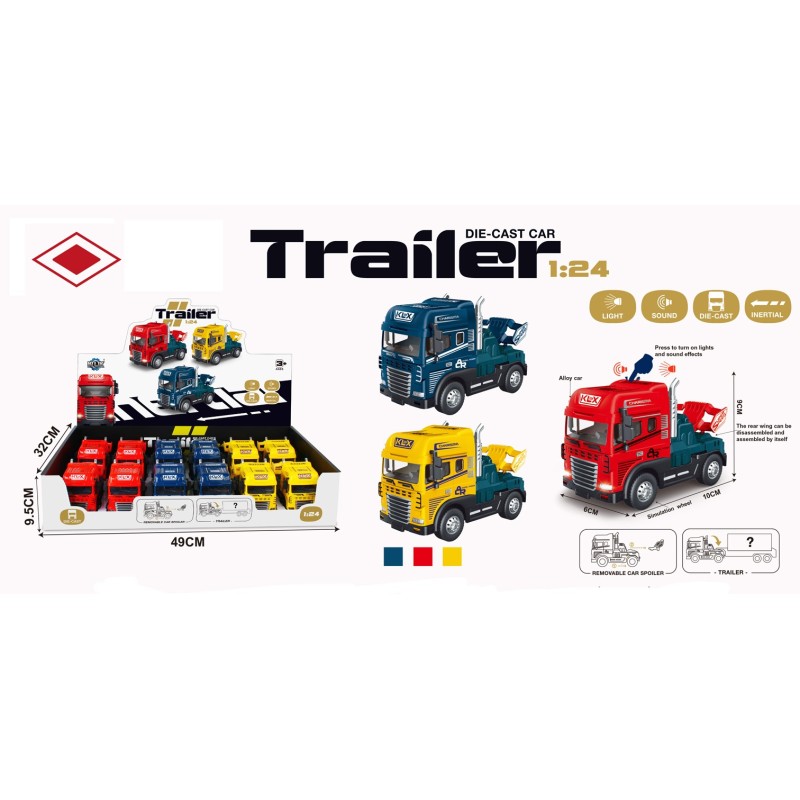 EXP.12 TRACTORAS CAMION LUZ Y SONIDO,4 COLORES EXP.12 TRACTORAS CAMION LUZ Y SONIDO,4 COLORES