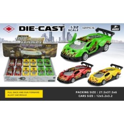 EXP.12 COCHES CARRERA FIRE 1:32 PULL BACK,3 COL.