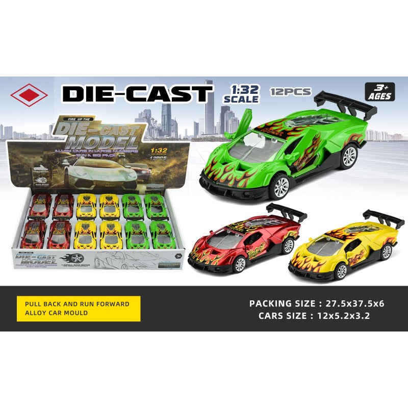 EXP.12 COCHES CARRERA FIRE 1:32 PULL BACK,3 COL. EXP.12 COCHES CARRERA FIRE 1:32 PULL BACK,3 COL.