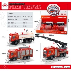 EXP.6 CAMIONES BOMBEROS PULL BACK LUZ Y SONIDO