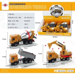 EXP.6 CAMIONES CONSTRUCCION PULL BACK LUZ Y SONIDO