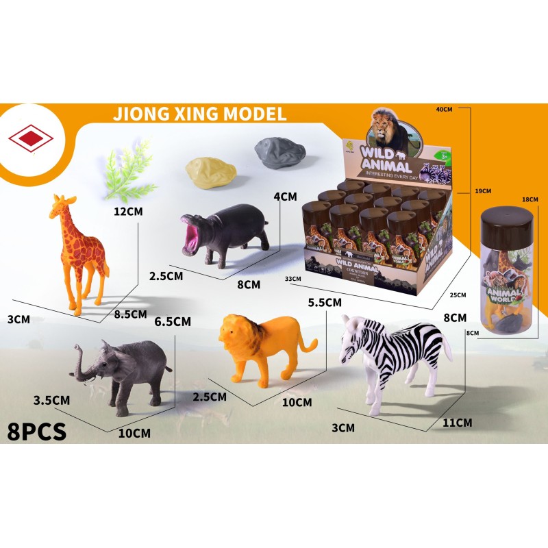 EXP.12 TUBOS CON ANIMALES DE LA SELVA SURTIDOS EXP.12 TUBOS CON ANIMALES DE LA SELVA SURTIDOS