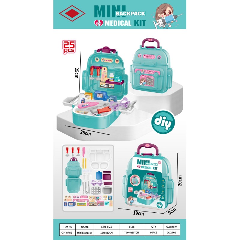 MALETITA CON ASA 25 PIEZAS DOCTOR MALETITA CON ASA 25 PIEZAS DOCTOR