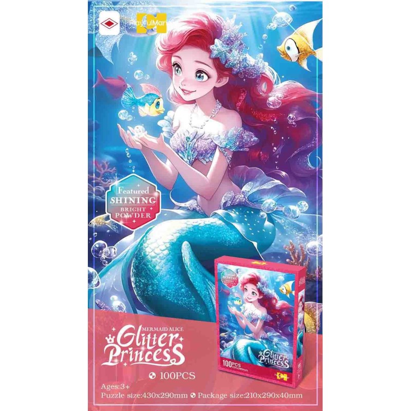 PUZZLE 100 PIEZAS SIRENITA Y HADAS ,3 MODELOS PUZZLE 100 PIEZAS SIRENITA Y HADAS ,3 MODELOS