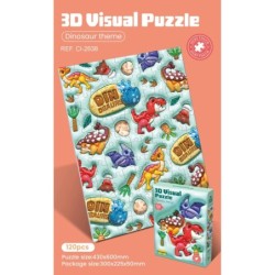 PUZZLE 3 D VISUAL ESPACE,DINOS,CATS PUZZLE 3 D VISUAL ESPACE,DINOS,CATS