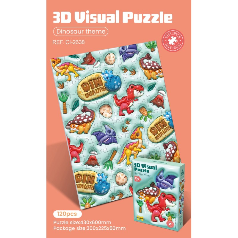 PUZZLE 3 D VISUAL ESPACE,DINOS,CATS PUZZLE 3 D VISUAL ESPACE,DINOS,CATS