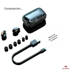 AURICULARES INPODS BLUETOOTH 5.0 NEGRO 10 x 11 x 4 cm. AURICULARES INPODS BLUETOOTH 5.0 NEGRO 10 x 11 x 4 cm.