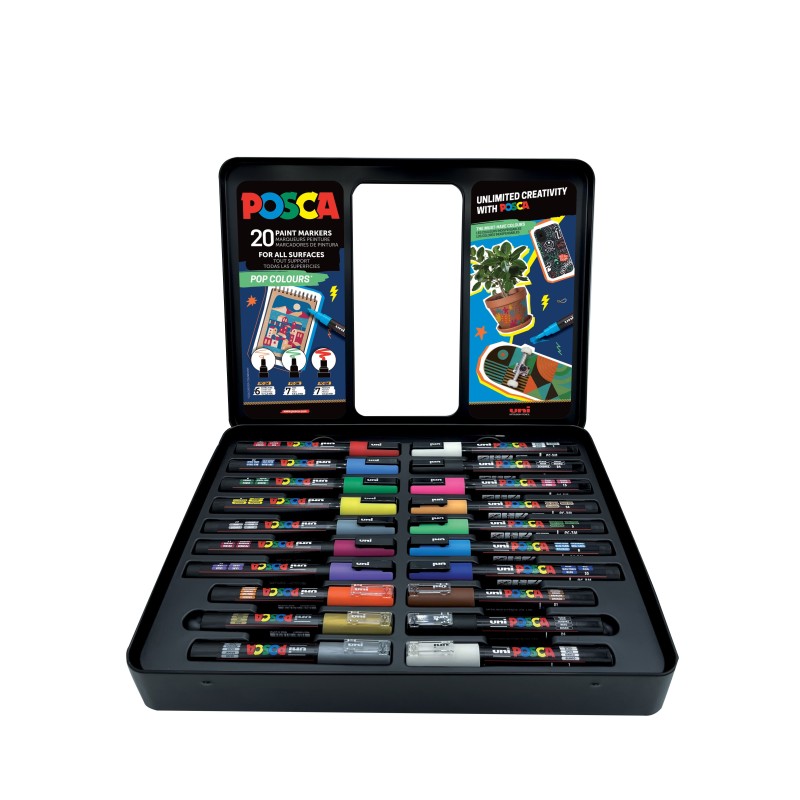 MALETA POSCA METÁLICA 20P POP COLOURS MALETA POSCA METÁLICA 20P POP COLOURS