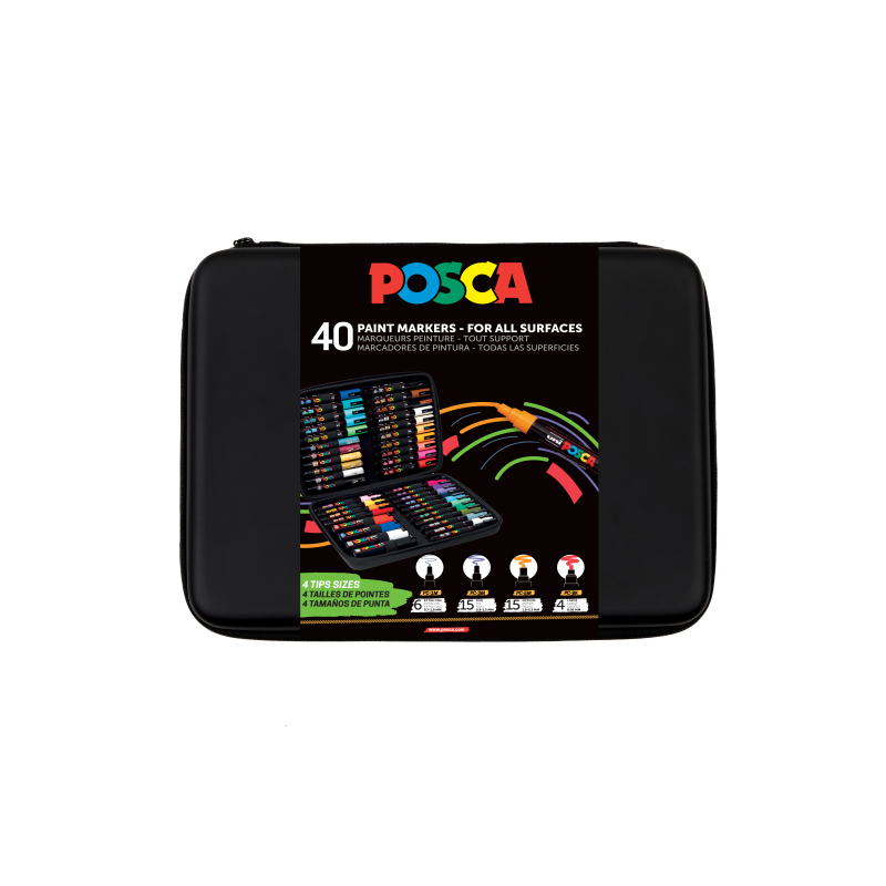 MALETÍN POSCA PREMIUM 40P MALETÍN POSCA PREMIUM 40P