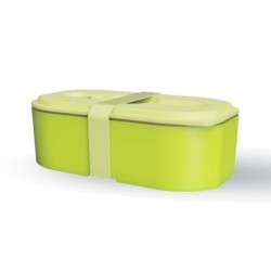 Fiambrera con banda elástica verde